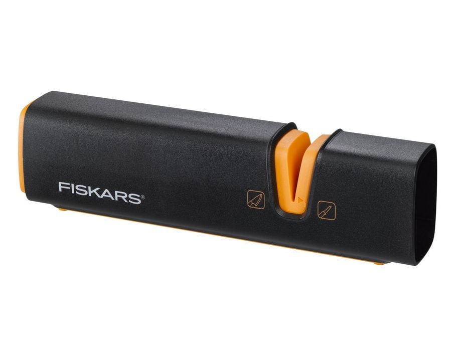 Fiskars Edge Roll-sharp musta veitsenteroitin